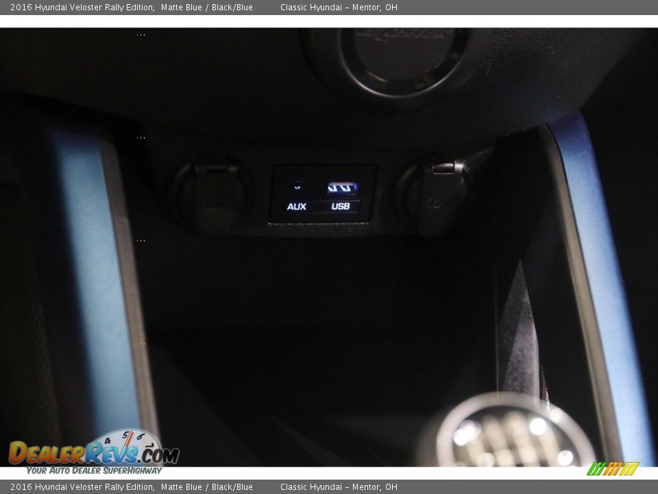 2016 Hyundai Veloster Rally Edition Matte Blue / Black/Blue Photo #13