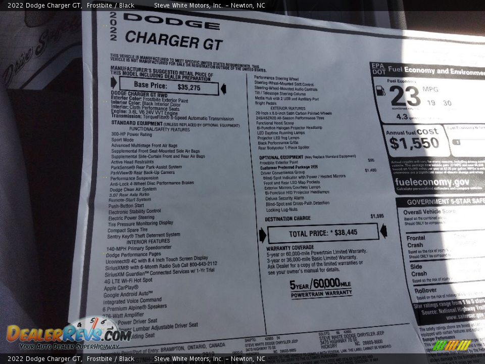2022 Dodge Charger GT Frostbite / Black Photo #26