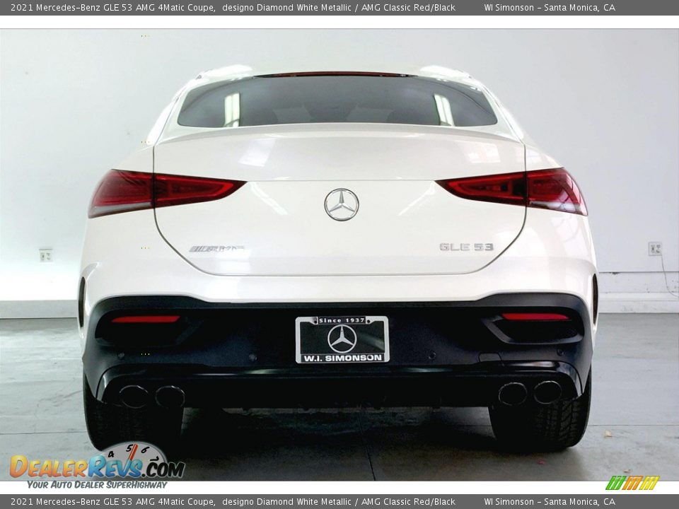 2021 Mercedes-Benz GLE 53 AMG 4Matic Coupe designo Diamond White Metallic / AMG Classic Red/Black Photo #3