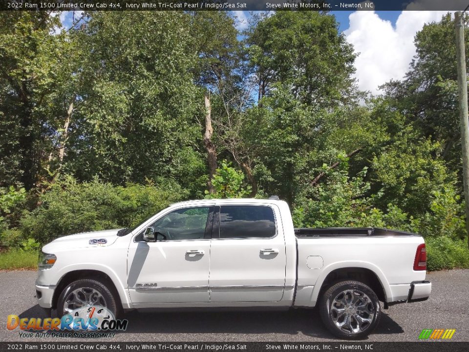 Ivory White Tri-Coat Pearl 2022 Ram 1500 Limited Crew Cab 4x4 Photo #1