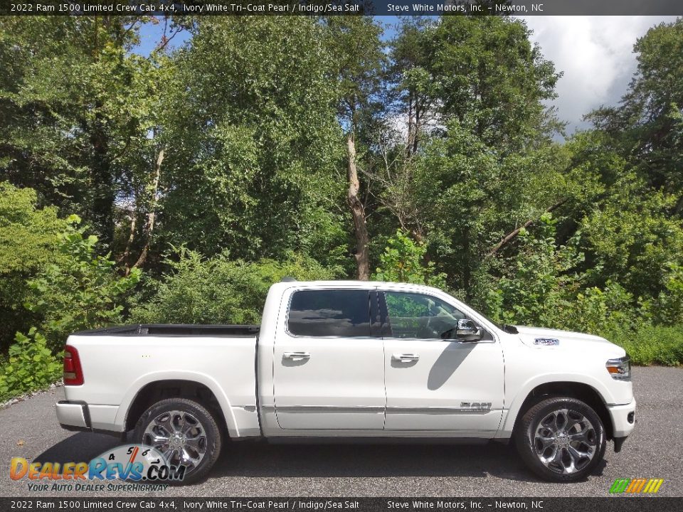 Ivory White Tri-Coat Pearl 2022 Ram 1500 Limited Crew Cab 4x4 Photo #5