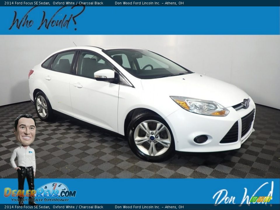 2014 Ford Focus SE Sedan Oxford White / Charcoal Black Photo #1
