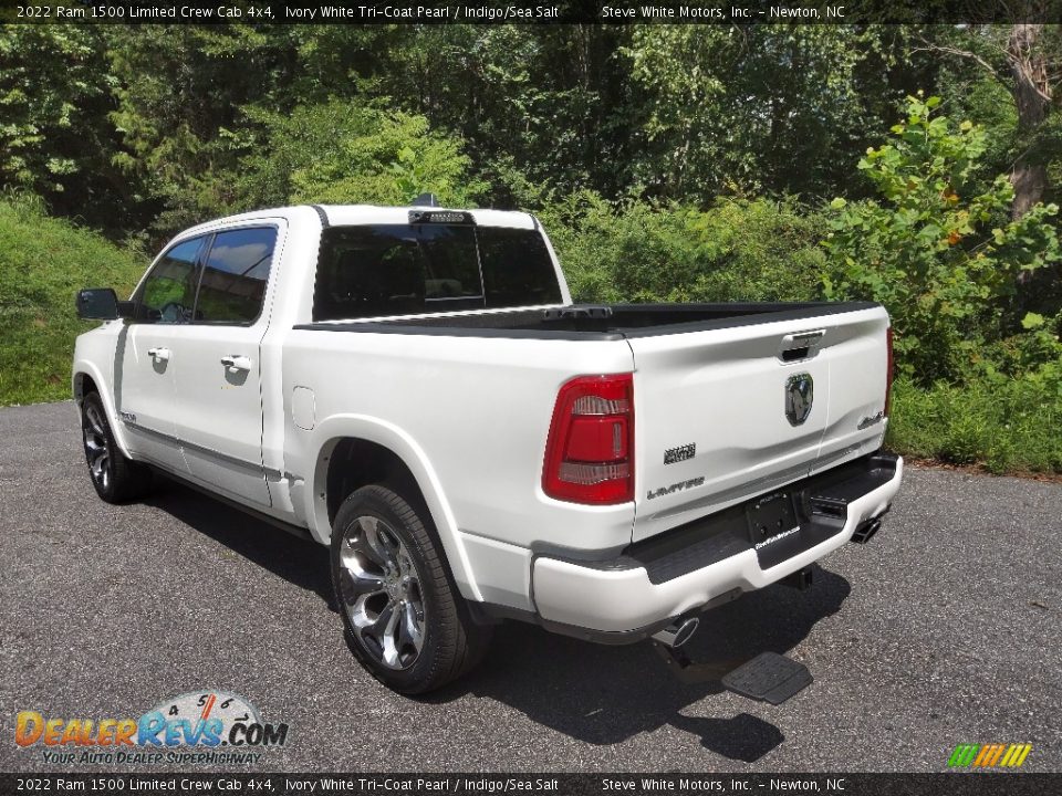 2022 Ram 1500 Limited Crew Cab 4x4 Ivory White Tri-Coat Pearl / Indigo/Sea Salt Photo #10