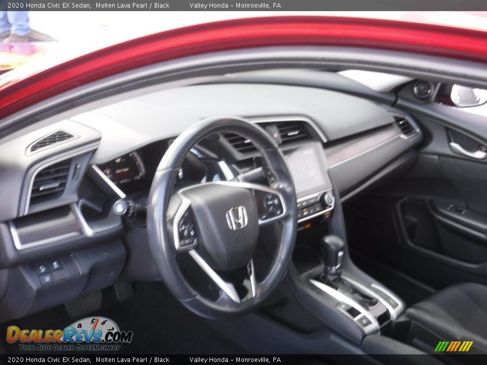 2020 Honda Civic EX Sedan Molten Lava Pearl / Black Photo #10