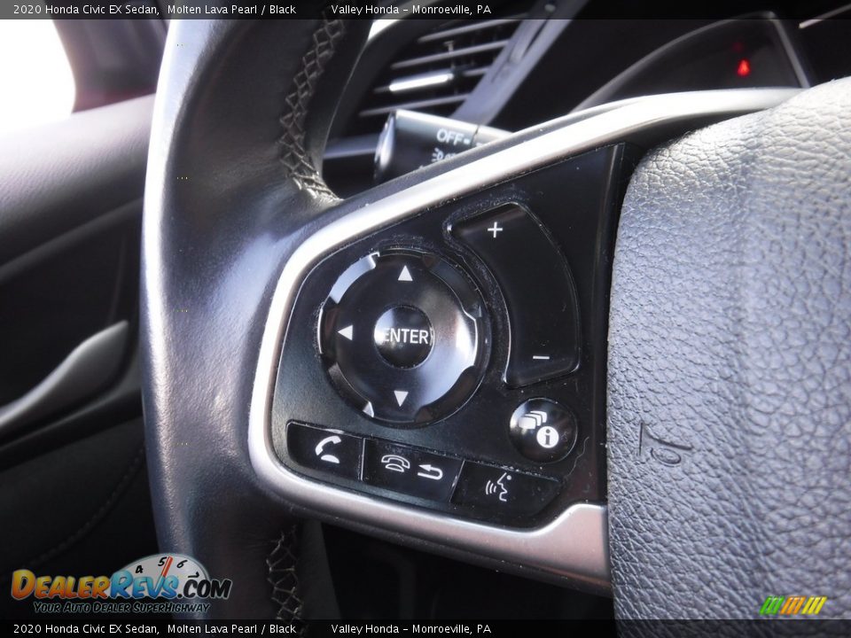 2020 Honda Civic EX Sedan Molten Lava Pearl / Black Photo #23
