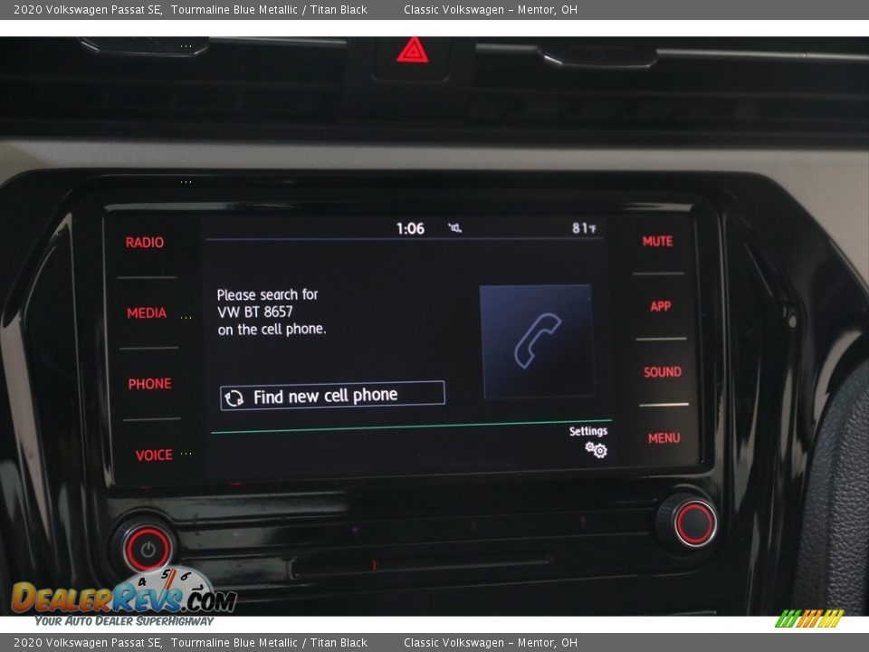 2020 Volkswagen Passat SE Tourmaline Blue Metallic / Titan Black Photo #10