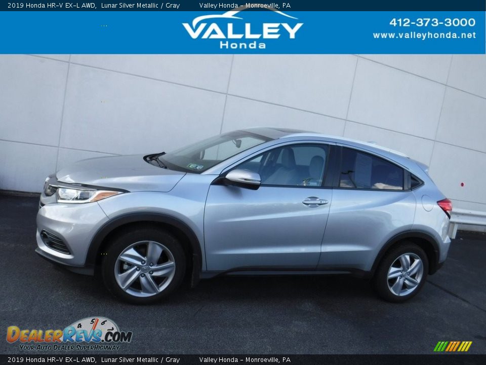 2019 Honda HR-V EX-L AWD Lunar Silver Metallic / Gray Photo #2