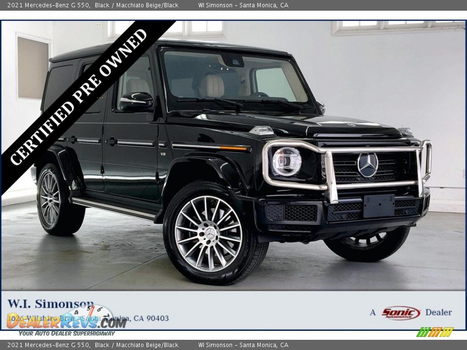 2021 Mercedes-Benz G 550 Black / Macchiato Beige/Black Photo #1