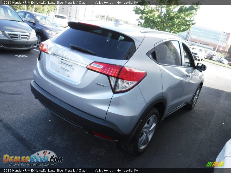 2019 Honda HR-V EX-L AWD Lunar Silver Metallic / Gray Photo #7