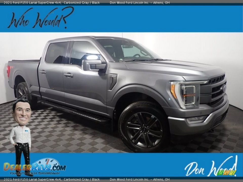2021 Ford F150 Lariat SuperCrew 4x4 Carbonized Gray / Black Photo #1