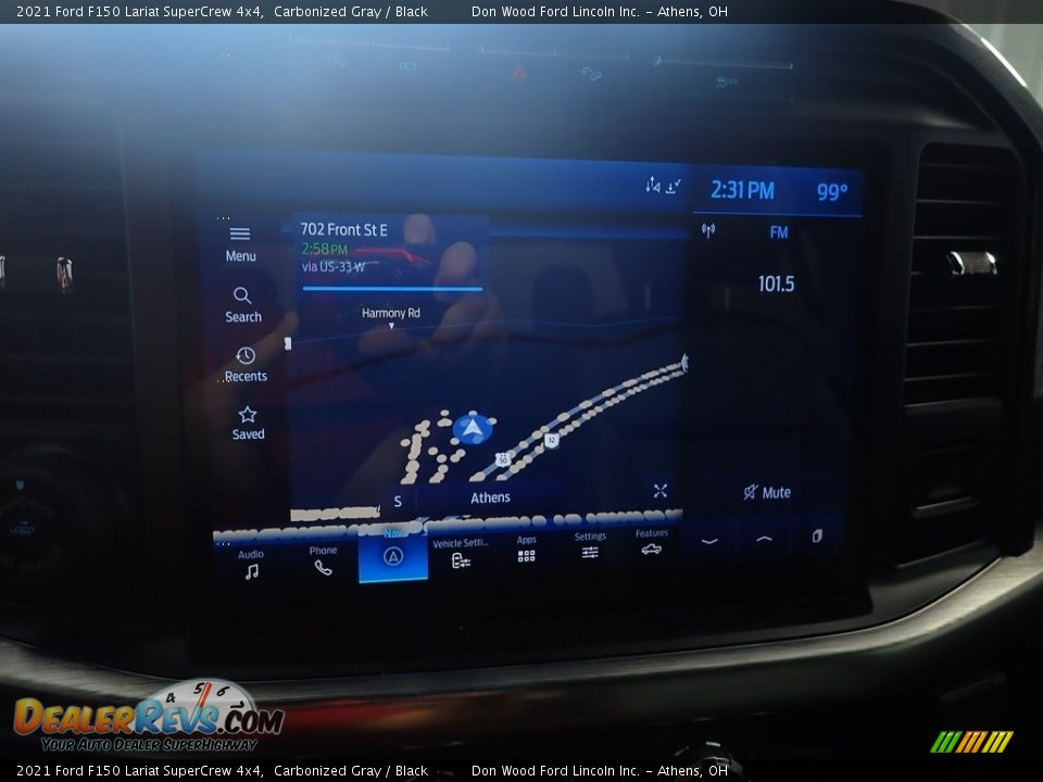 2021 Ford F150 Lariat SuperCrew 4x4 Carbonized Gray / Black Photo #3