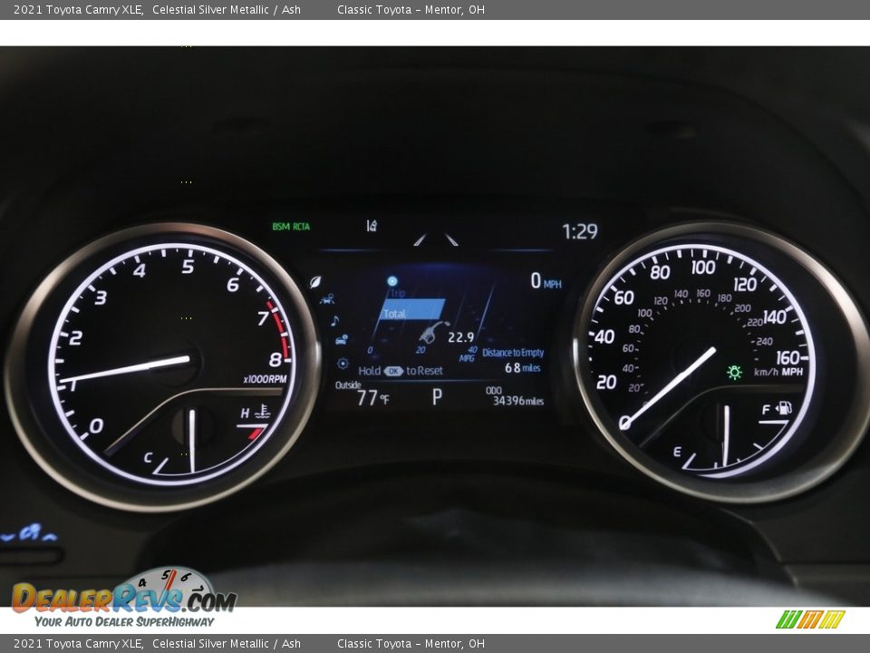 2021 Toyota Camry XLE Celestial Silver Metallic / Ash Photo #8