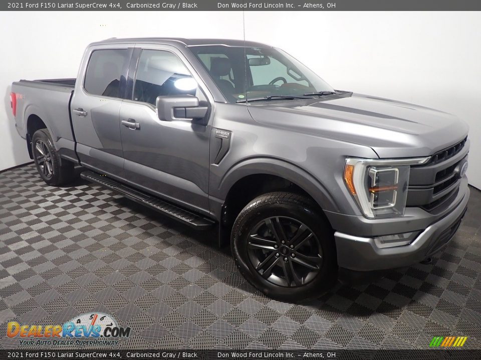 2021 Ford F150 Lariat SuperCrew 4x4 Carbonized Gray / Black Photo #5
