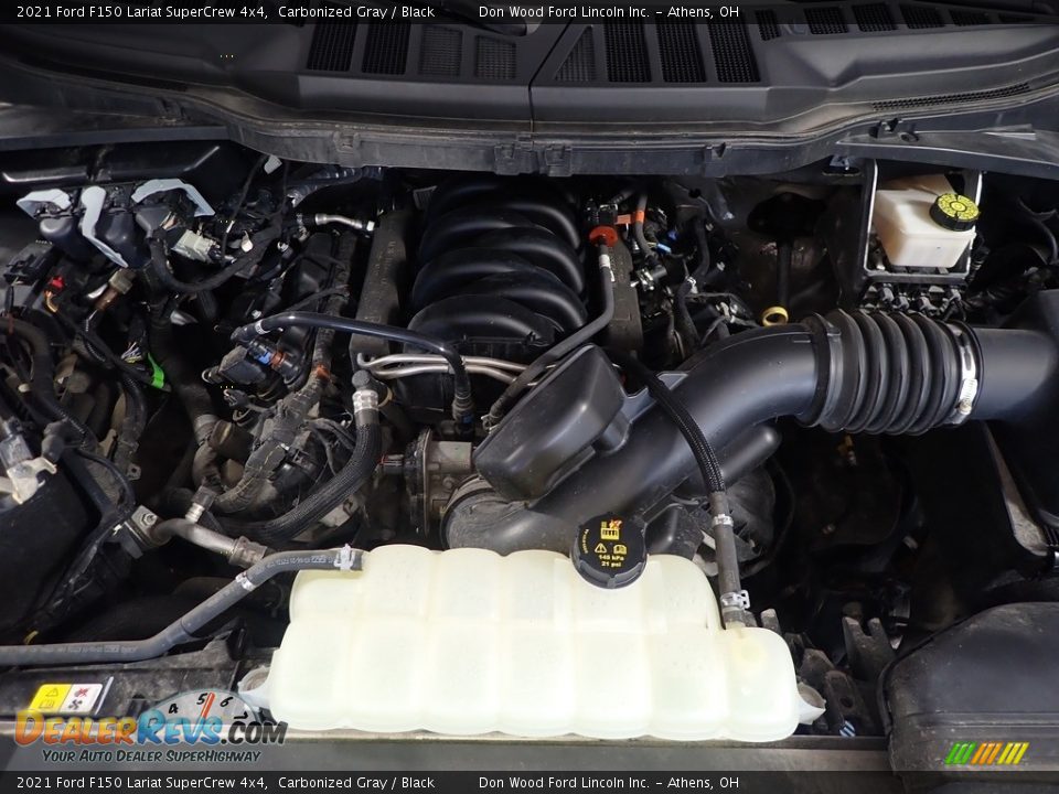2021 Ford F150 Lariat SuperCrew 4x4 Carbonized Gray / Black Photo #9