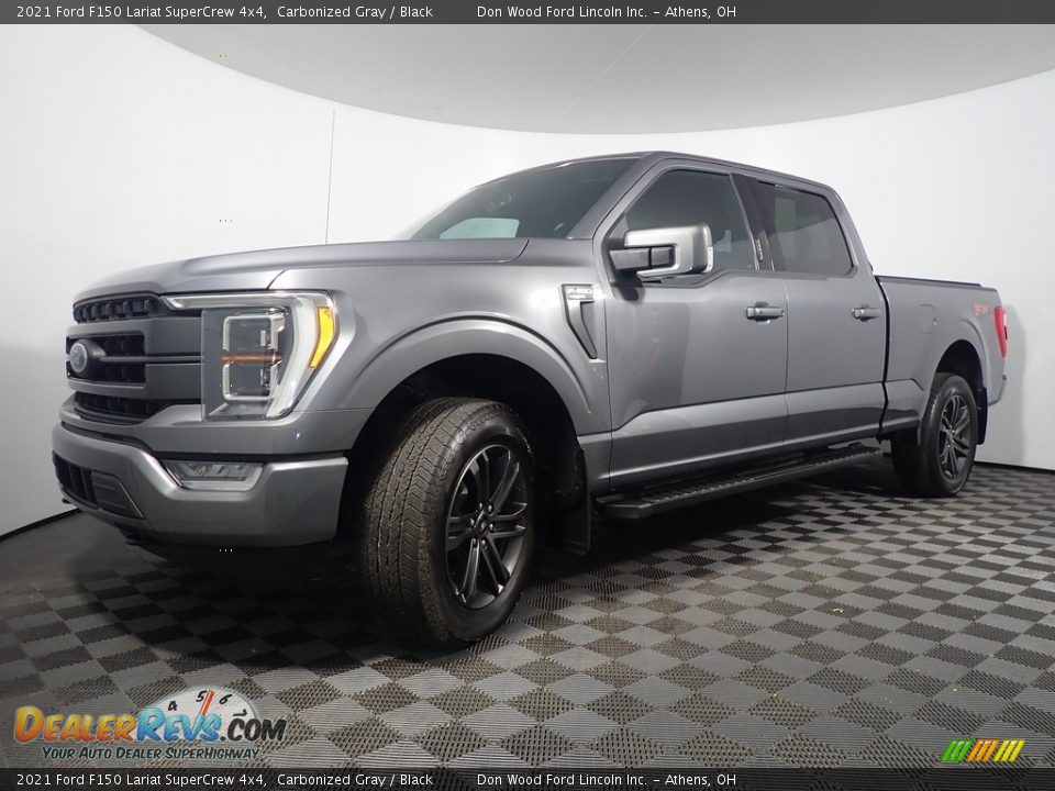 2021 Ford F150 Lariat SuperCrew 4x4 Carbonized Gray / Black Photo #10