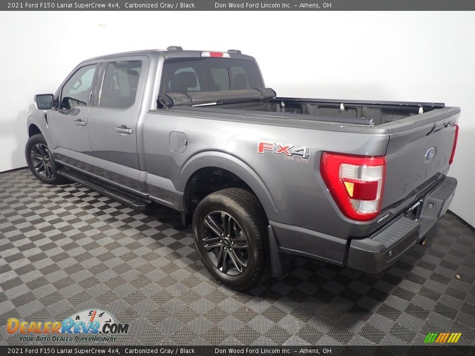 2021 Ford F150 Lariat SuperCrew 4x4 Carbonized Gray / Black Photo #14