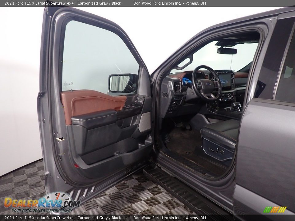 2021 Ford F150 Lariat SuperCrew 4x4 Carbonized Gray / Black Photo #22