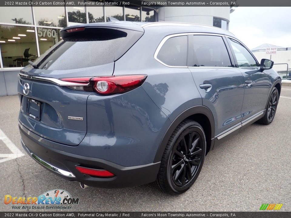 2022 Mazda CX-9 Carbon Edition AWD Polymetal Gray Metallic / Red Photo #2