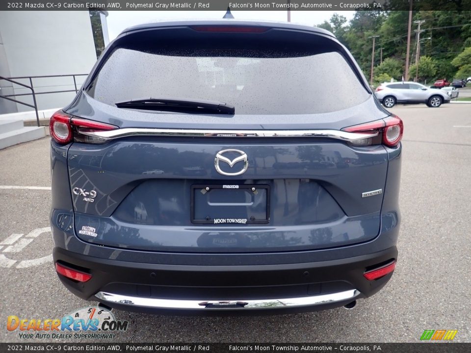 2022 Mazda CX-9 Carbon Edition AWD Polymetal Gray Metallic / Red Photo #3