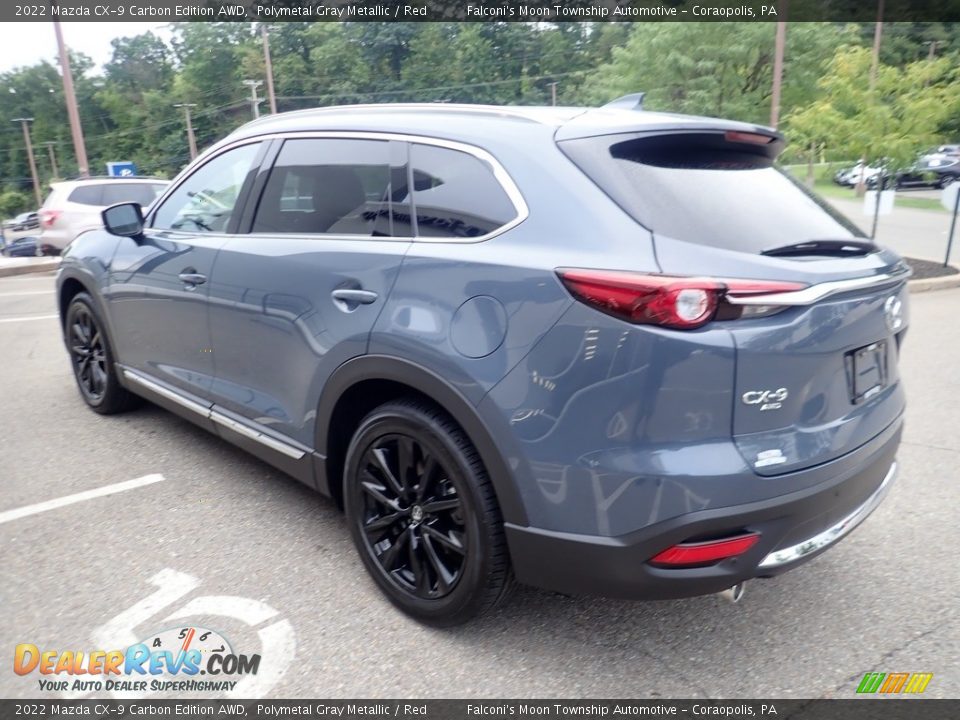 2022 Mazda CX-9 Carbon Edition AWD Polymetal Gray Metallic / Red Photo #5