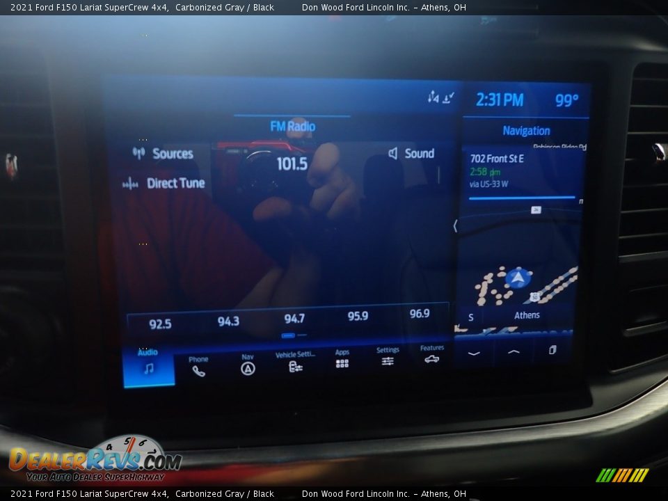 2021 Ford F150 Lariat SuperCrew 4x4 Carbonized Gray / Black Photo #28