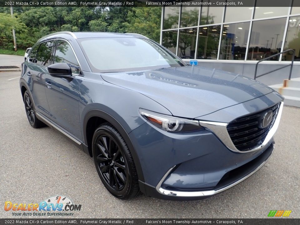 2022 Mazda CX-9 Carbon Edition AWD Polymetal Gray Metallic / Red Photo #9