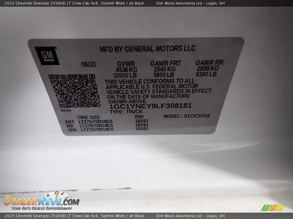 2020 Chevrolet Silverado 2500HD LT Crew Cab 4x4 Summit White / Jet Black Photo #29