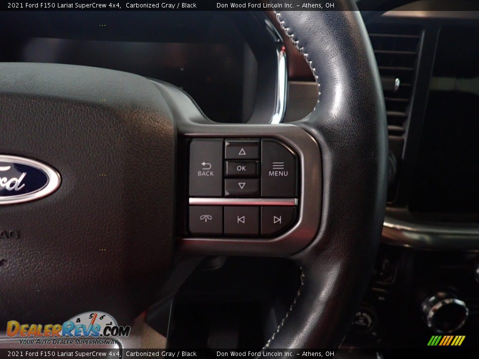 2021 Ford F150 Lariat SuperCrew 4x4 Carbonized Gray / Black Photo #32