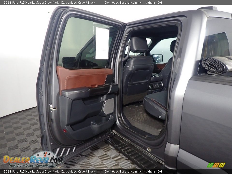 2021 Ford F150 Lariat SuperCrew 4x4 Carbonized Gray / Black Photo #35