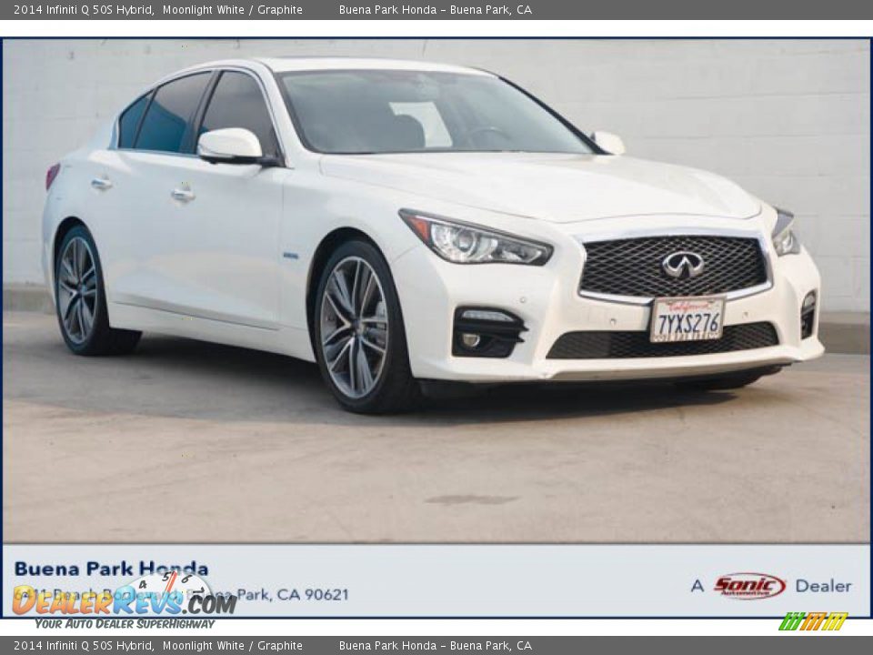 2014 Infiniti Q 50S Hybrid Moonlight White / Graphite Photo #1