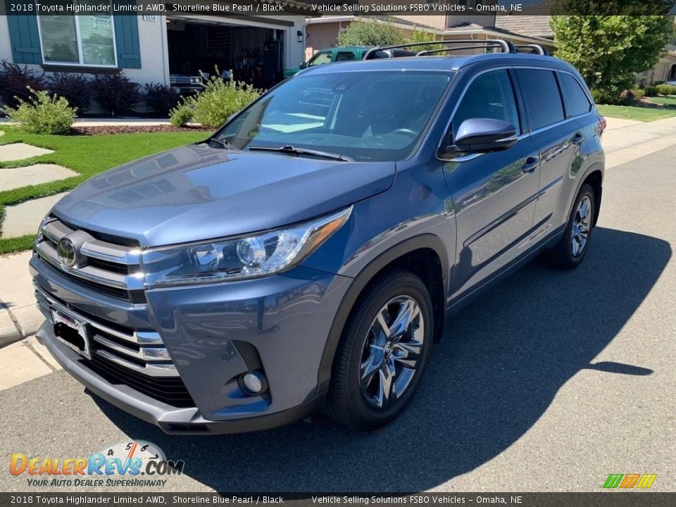 2018 Toyota Highlander Limited AWD Shoreline Blue Pearl / Black Photo #1