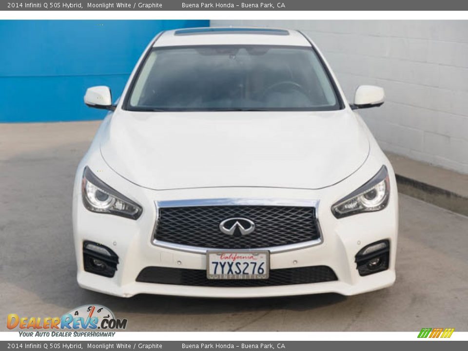 2014 Infiniti Q 50S Hybrid Moonlight White / Graphite Photo #7