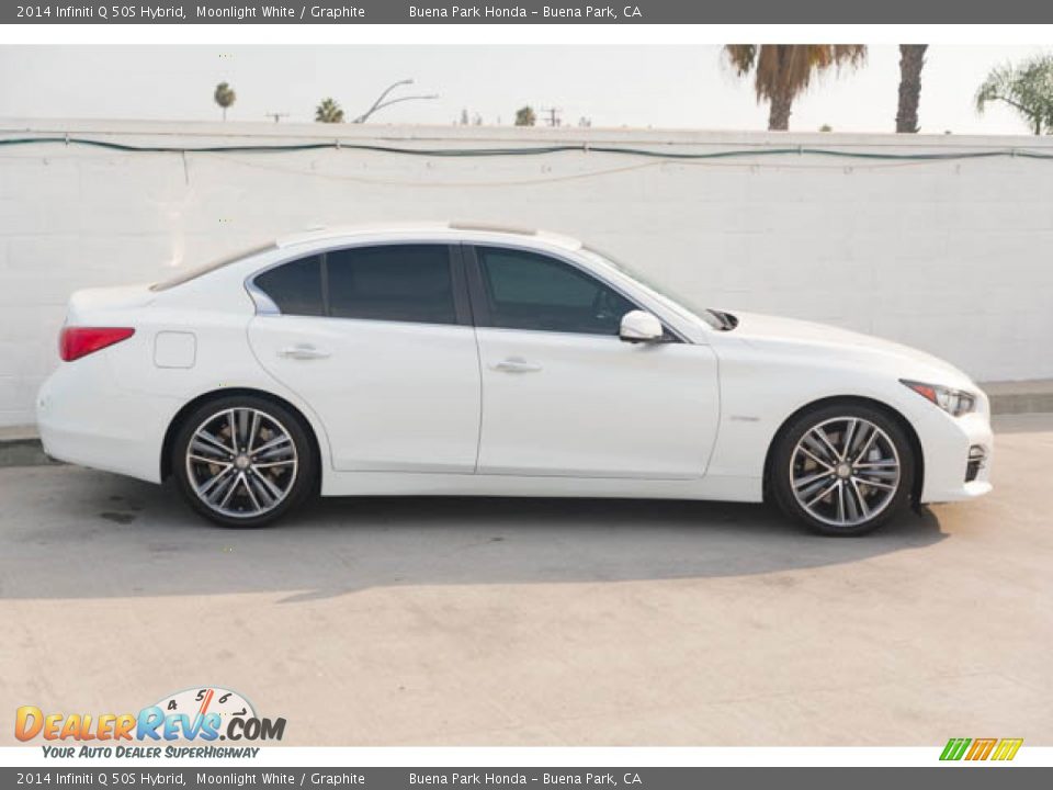 2014 Infiniti Q 50S Hybrid Moonlight White / Graphite Photo #12