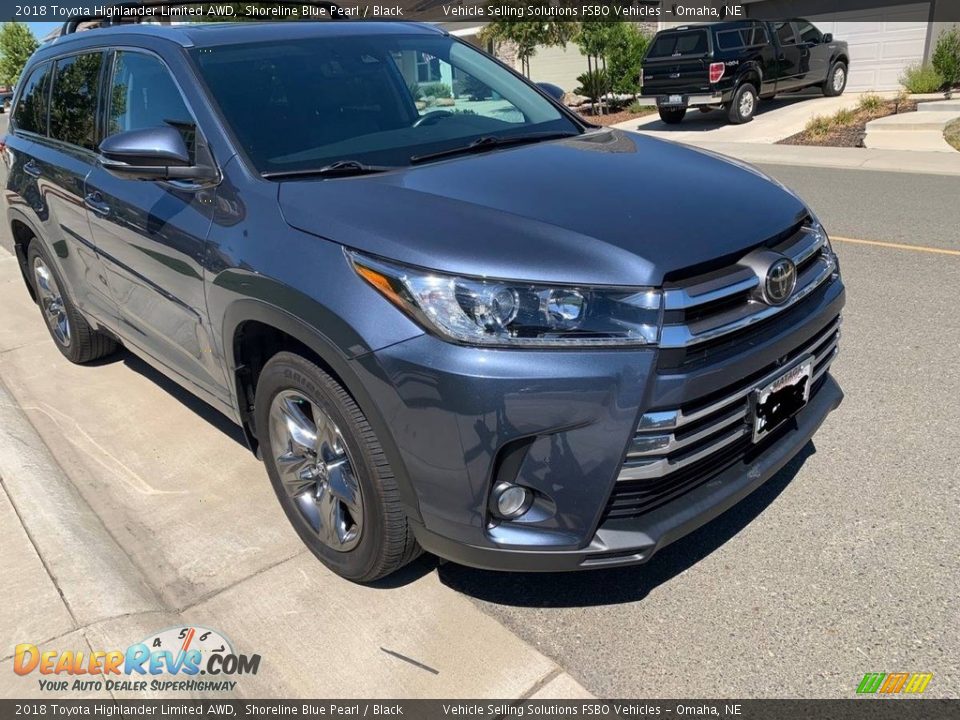 2018 Toyota Highlander Limited AWD Shoreline Blue Pearl / Black Photo #9