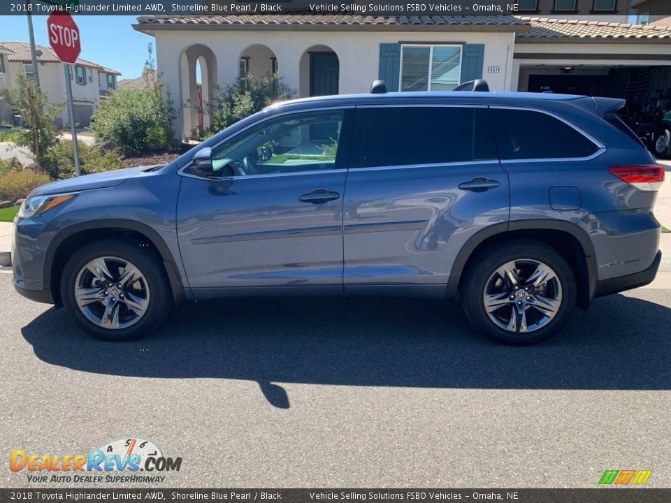 2018 Toyota Highlander Limited AWD Shoreline Blue Pearl / Black Photo #10