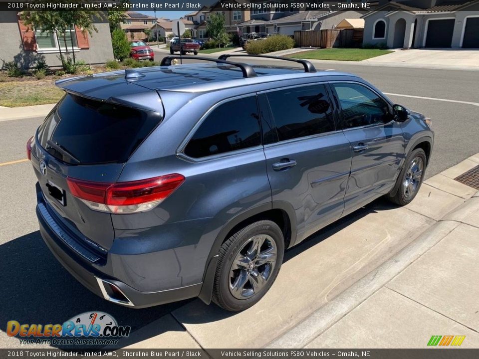 2018 Toyota Highlander Limited AWD Shoreline Blue Pearl / Black Photo #12