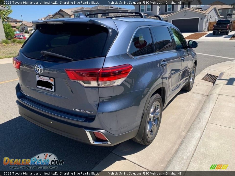 2018 Toyota Highlander Limited AWD Shoreline Blue Pearl / Black Photo #13