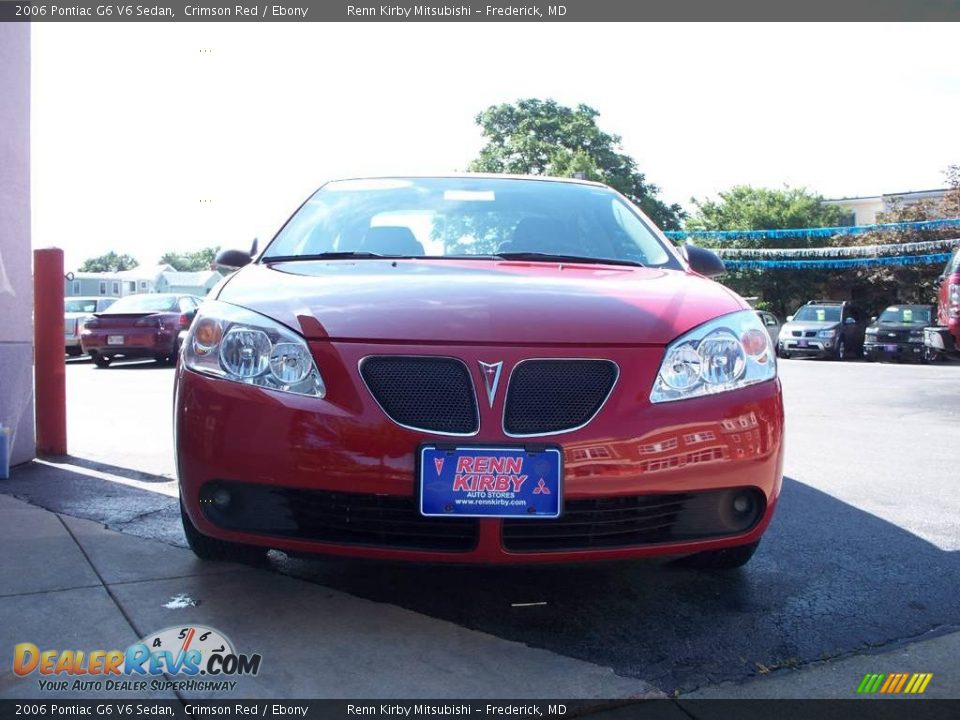 2006 Pontiac G6 V6 Sedan Crimson Red / Ebony Photo #2