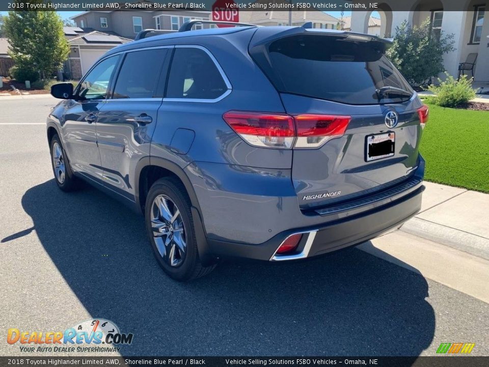 2018 Toyota Highlander Limited AWD Shoreline Blue Pearl / Black Photo #14