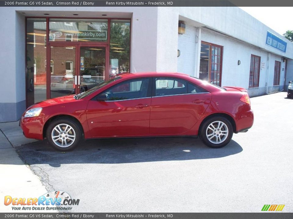 2006 Pontiac G6 V6 Sedan Crimson Red / Ebony Photo #3
