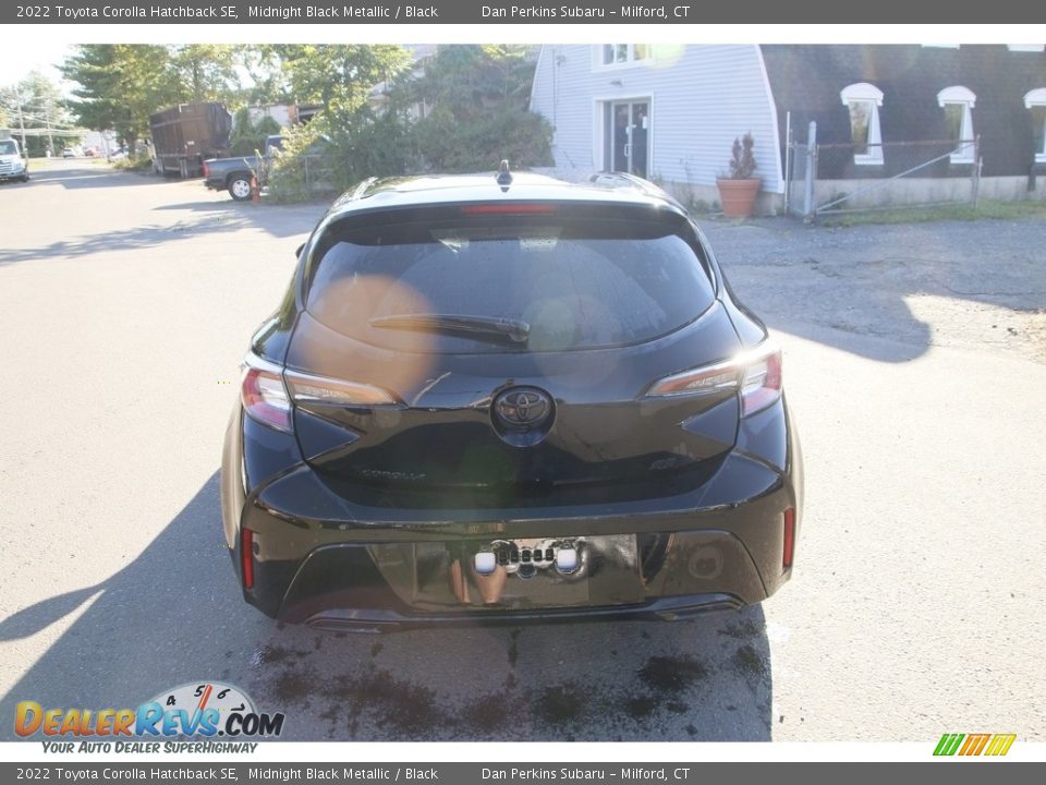 2022 Toyota Corolla Hatchback SE Midnight Black Metallic / Black Photo #6