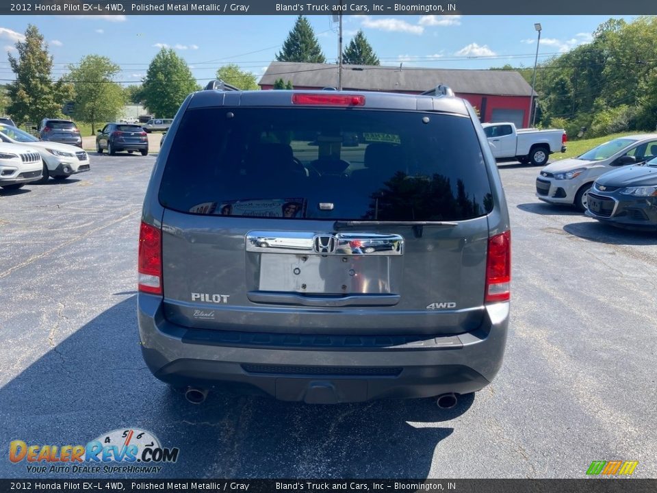 2012 Honda Pilot EX-L 4WD Polished Metal Metallic / Gray Photo #4