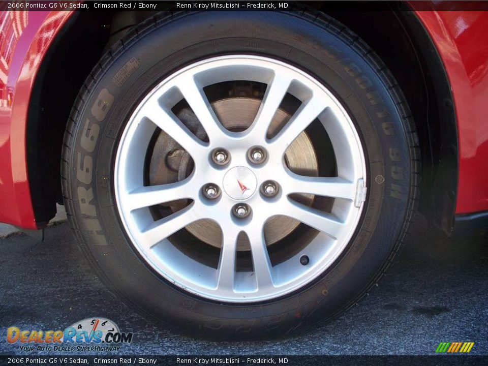 2006 Pontiac G6 V6 Sedan Crimson Red / Ebony Photo #4