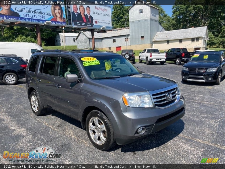 2012 Honda Pilot EX-L 4WD Polished Metal Metallic / Gray Photo #7