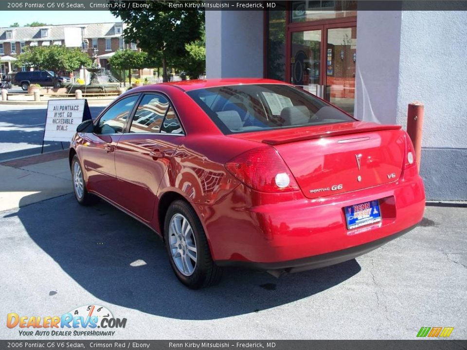 2006 Pontiac G6 V6 Sedan Crimson Red / Ebony Photo #5
