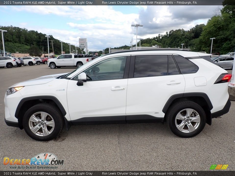 Super White 2021 Toyota RAV4 XLE AWD Hybrid Photo #2