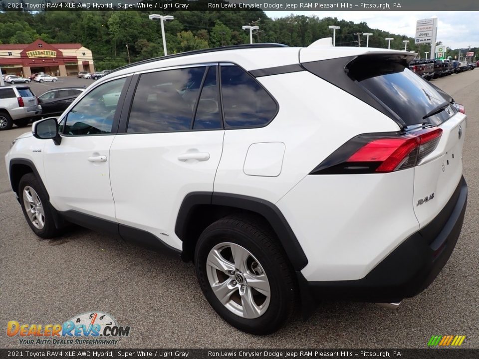 2021 Toyota RAV4 XLE AWD Hybrid Super White / Light Gray Photo #3