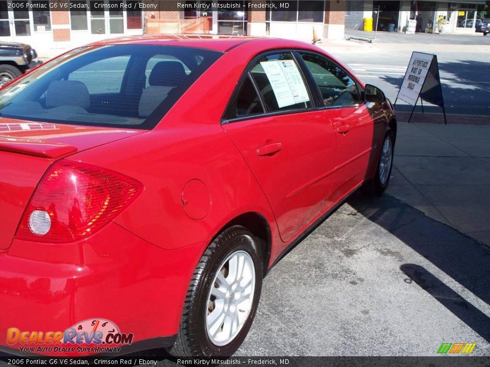 2006 Pontiac G6 V6 Sedan Crimson Red / Ebony Photo #7