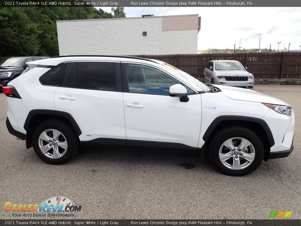 Super White 2021 Toyota RAV4 XLE AWD Hybrid Photo #7