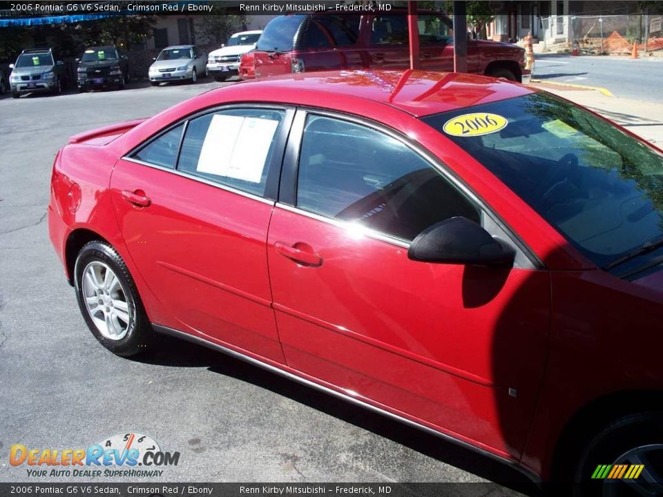 2006 Pontiac G6 V6 Sedan Crimson Red / Ebony Photo #8